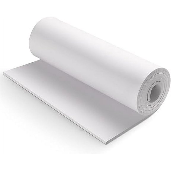 White Eva Foam Cosplay Sheet,Premium Eva Foam 4mm Thick,59" x 13.9", High Density 86kg/m3 for Cosplay, Halloween Costume, Crafts, DIY Projects