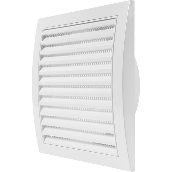 Repa Market 6” Inch White Plastic Exhaust Air Vent Cover – Louvered Dryer Duct Vent Cover