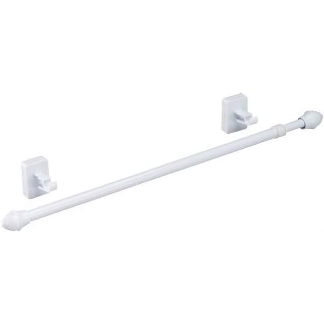 White Expandable Curtain Rod 17" 30.5"
