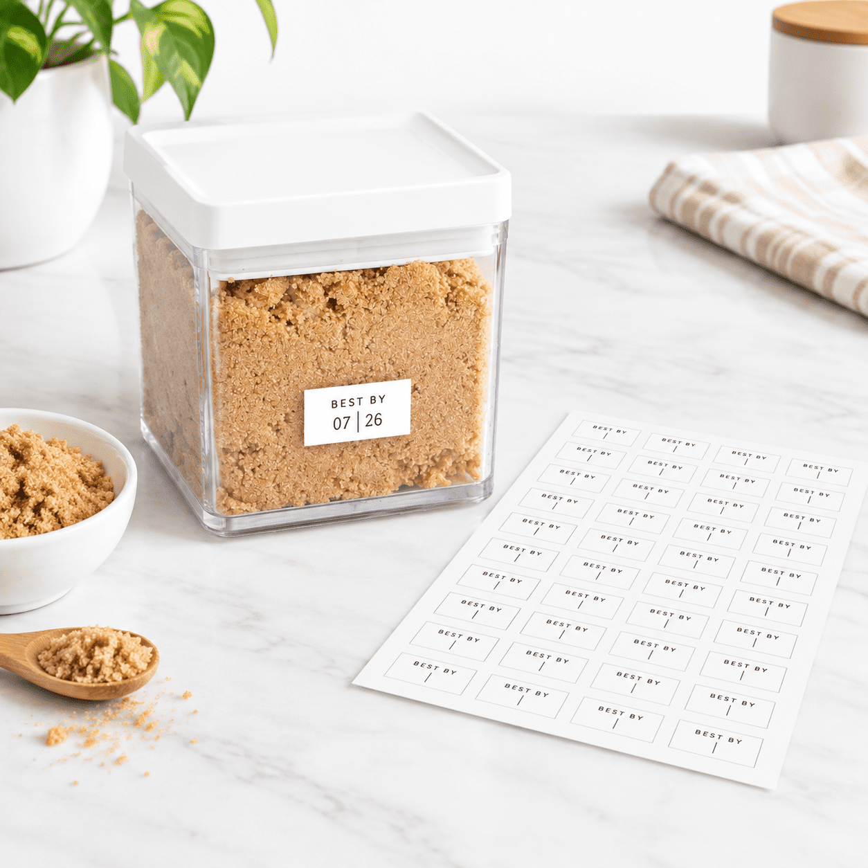 White Expiration Labels, 176 Count Waterproof Food Date Stickers for ...