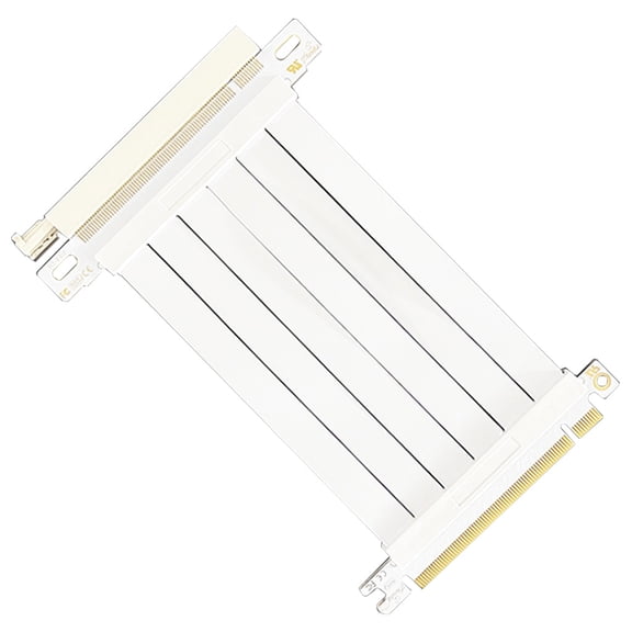 White Express 3.00 16X 90 Degree Right Angle PCIe 3.00 x16 Extension Cable