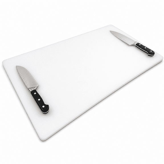 White Extra Large HDPP Plastic Board 30 x 18 Inch For Meats, Game, Fish and Food Service