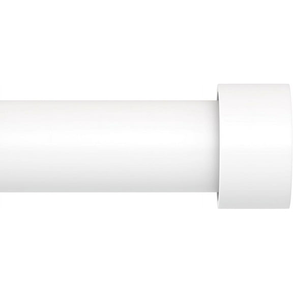 White Extra Long Curtain Rod 30 to 240 inch, Heavy Duty Curtain Rods for Windows with Modern End Caps, 1 inch Drapery Rods Set for Outdoor Patio, Adjustable Curtain Rod for Room