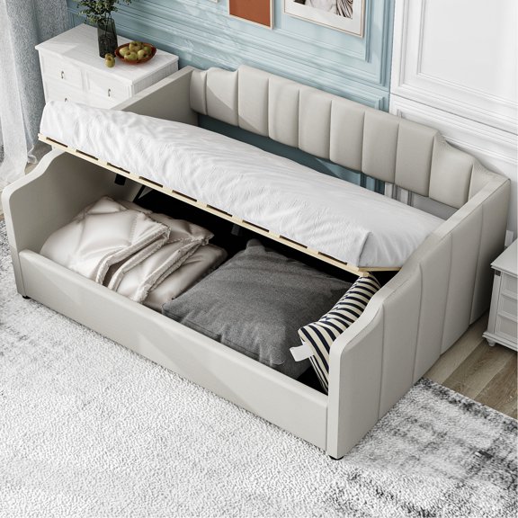 White - Extra Storage Space for Linens and Clothes - Home with Many Visitors - Elegant and Functional Daybed