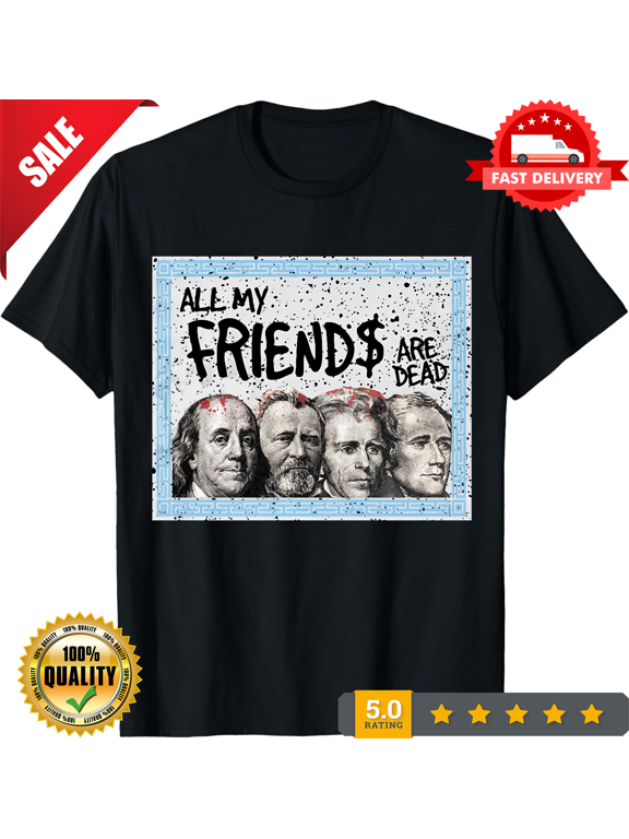 White FRIENDS T Shirt for J1 4 University Blue Tech Grey Cement 1 Powder UNC-TH58701