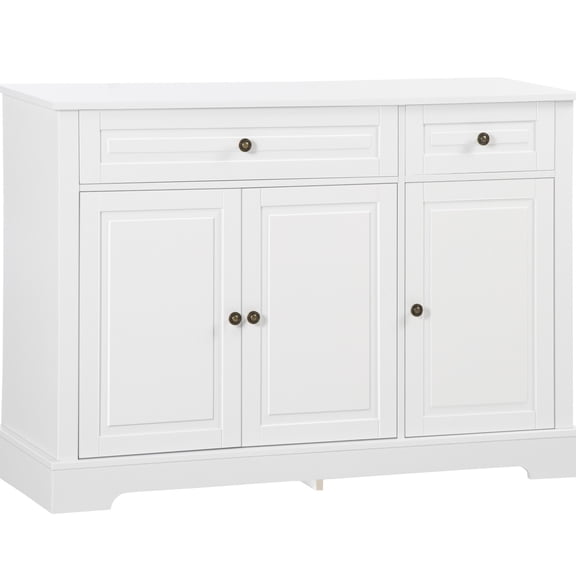 White Facade - Versatile Storage for Various Occasions - Function as Buffet Cabinet in Dining Area / Meet Diverse Storage Requirements