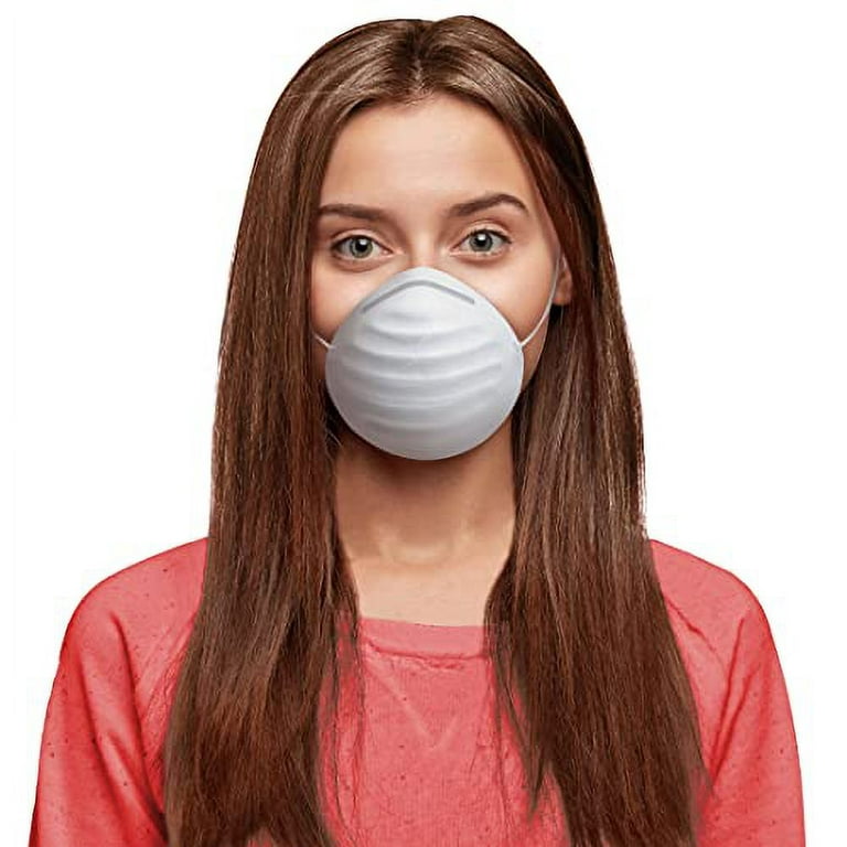 White Face Masks One Size Disposable Masks for Adults 50 Pack Polypropylene  with