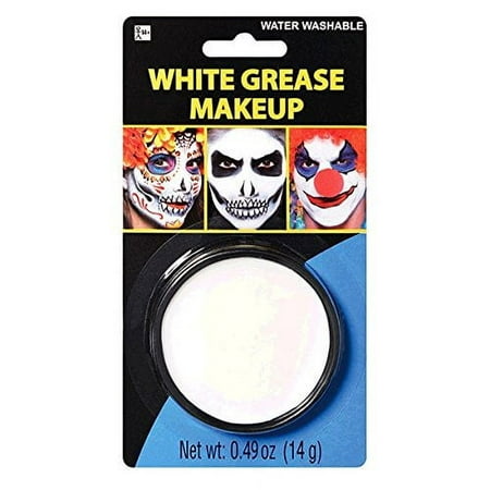 White Face Paint Style Grease Makeup Kit, 6.5" x 3.5"