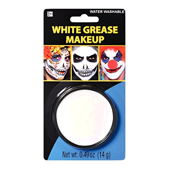 White Face Paint Style Grease Makeup Kit, 6.5" x 3.5"