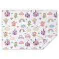 thumbnail image 1 of White Fairy Castle Pattern Rectangle Tablecloth 60"x84",Waterproof Polyester Rectangle Table Cloth, Wipeable Spillproof Polyester Tablecloth for Dining, Camping, Indoor and Outdoor, 1 of 5