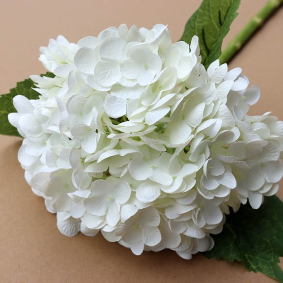 White Fake Hydrangea Flowers for Vase, Simulated Large Embroidered Ball for Farmhouse Decor, Wedding Party Centerpieces, Gift for Mother