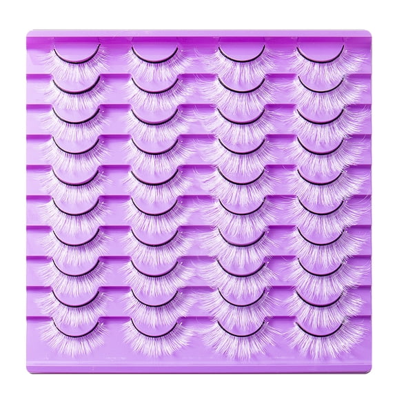 White False Eyelashes Natural Looking Fake Eyelashes for Cosplays,Masquerades,Costume Parties,Photoshoots Easy to Apply