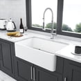 thumbnail image 1 of White Farmhouse Sink - 30 x 20 x 9 Inch White Farmhouse Kitchen Sink Apron Front Porcelain Ceramic Single Bowl Kitchen Sinks, 1 of 10