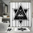 thumbnail image 1 of White Fashion 4 Pcs Shower Curtain Sets with Rugs, Daisy Flower Bathroom Sets with Shower Curtain and Rugs, Floral Bathroom Decor, 1 of 6