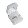 thumbnail image 1 of SSWBasics White Faux Leather Ring Box - 50 Included, 1 of 3