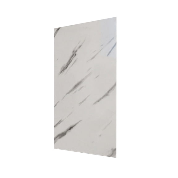 White Faux Marble Pattern Adhesive Film, Waterproof & Grease-Proof Countertop Cover, Self-Stick Cabinet Wrap for Kitchen Makeover and DIY Home Renovation Projects