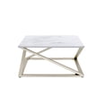 thumbnail image 1 of White Faux Marble Table for Indoor Use / Study Room Setup / Durable Surface, 1 of 4