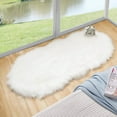 thumbnail image 1 of White Faux Sheepskin Fuzzy Fur Rugs for Bedroom Small Machine Washable Fluffy Area Rugs for Living Room 2x4 Shag Nursery Rug, 1 of 8