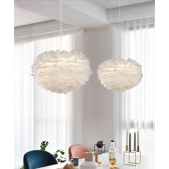 White Feather Chandelier Beautiful Pendant Light for Bedroom,Living Room,Girls Room$$Tools & Hardware Other