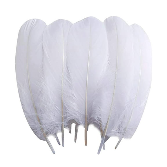 White Feathers, Natural Feather Bulk, Craft Decoration Wedding Feather, 100Pcs Wedding Party DIY Decorations Feather, Clearance Big Feather, DIY Crafts 5-7 Inch