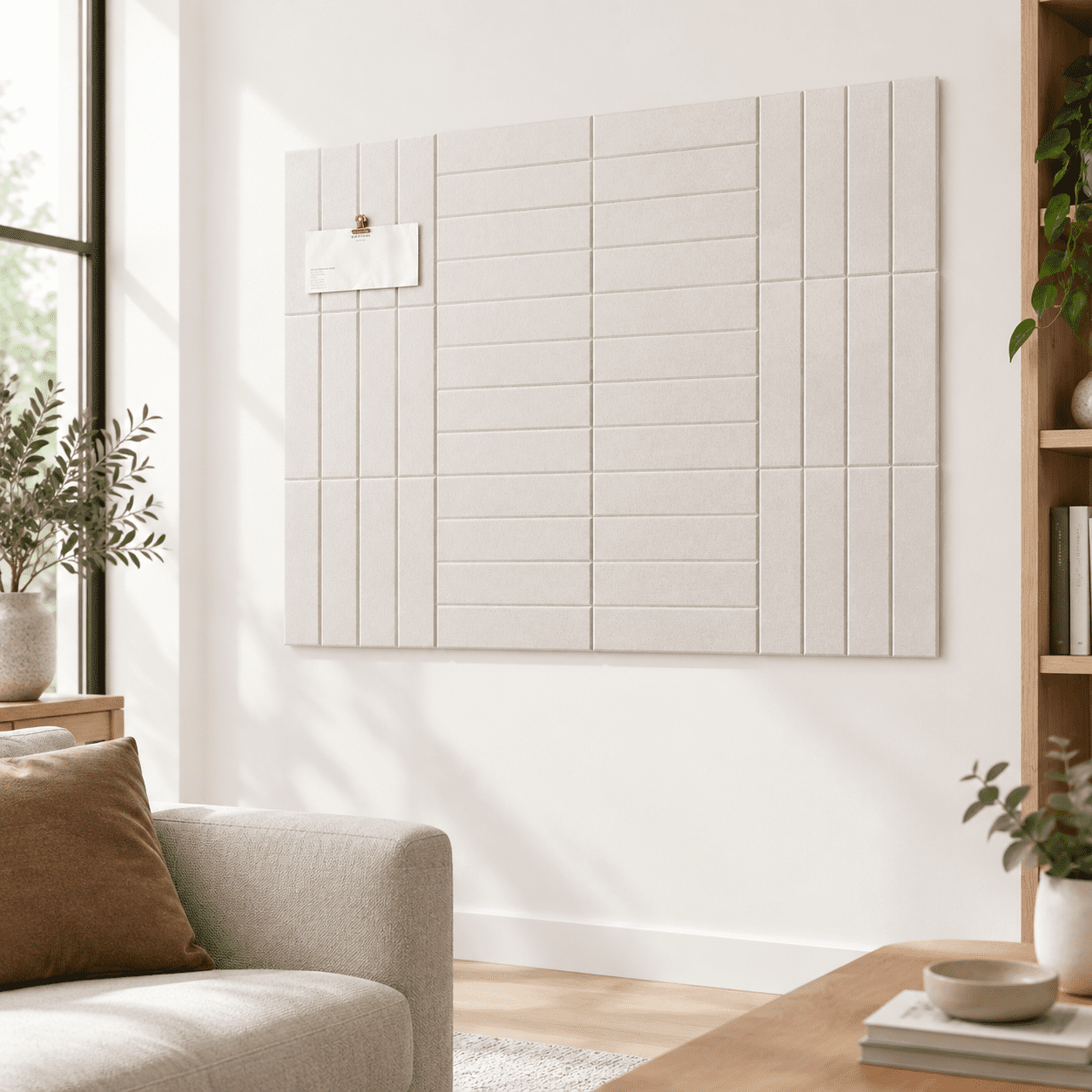 White Feltind Tiles | Modern Cork Alternative Largeds For Walls ...