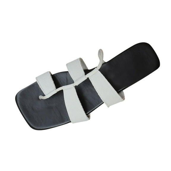 White Female Casual Woven Flat Sandals With Lightweight Construction And Summer Style For Everyday Comfort Footwear Perfect For Light Activities
