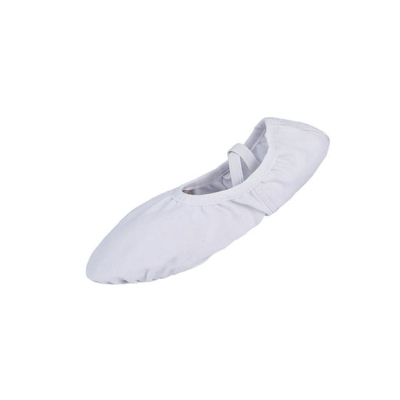 White Female Dance Footwear With Wrap Around Design Soft Sole For Leisure Activities Comfort Fit For Practice In Larger Sizes