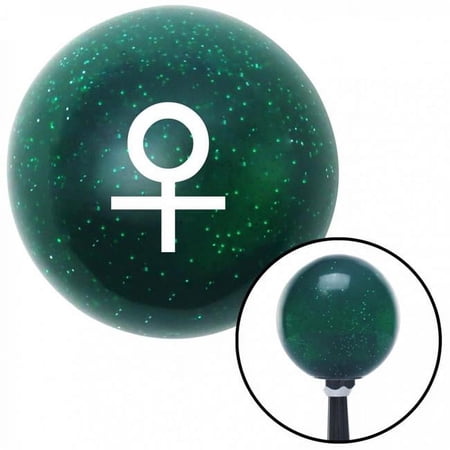 White Female Green Metal Flake Shift Knob with M16 x 1.5 Insert Shifter Auto Manual