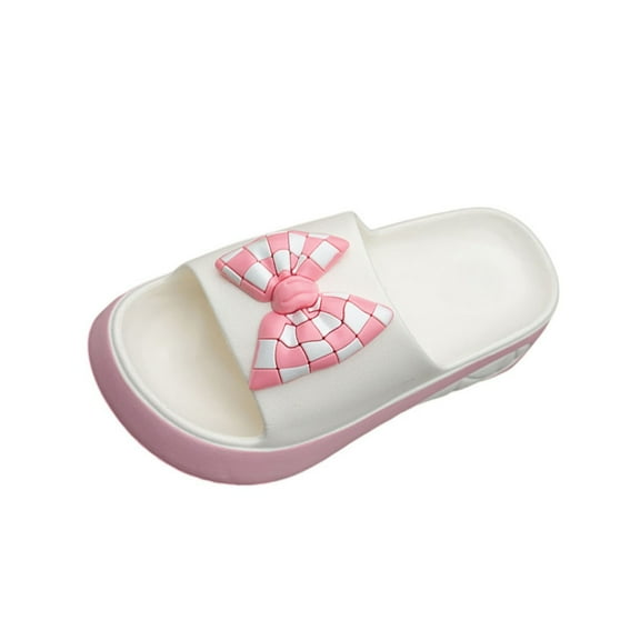 White Female Relaxed Spring Summer Non-Slip Slippers For Home Use And Easy Cleaning