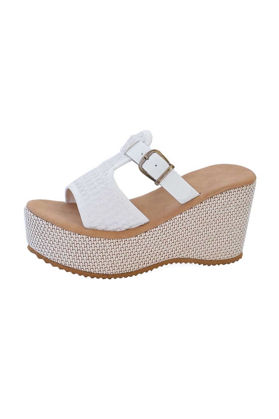 White Female Wedge Heels Shoes Solid Color Spring Summer Casual Versatile Comfortable Outdoor Shoes