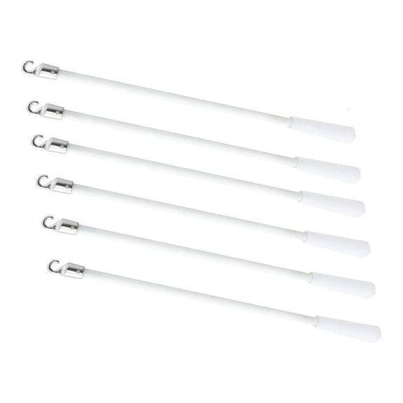 White Fiberglass Blind Wand with Hook, Vertical Blinds Control Stick, Window Blind Rod Window Accessories