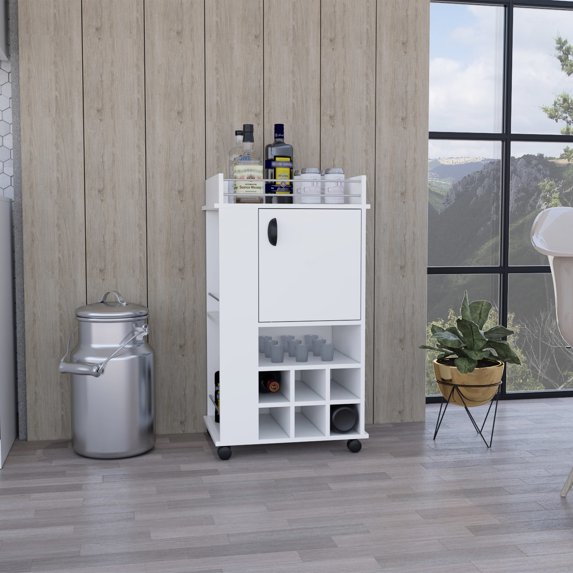 White Finish - Open Space for Decor - Primary Living Space - Attractive Bar Setup