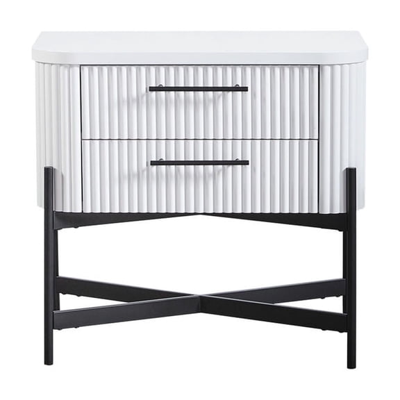 White Finish Product - Felt & Cedar Lining - Bedroom Nightstand - Hygienic Storage