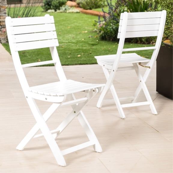 White Finish - Water Resistant - Balcony Use - Compact Seating for Small Spaces