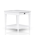 thumbnail image 1 of White Finished Storage End Table With Drawer, Solid Wood & , Casual Transitional Style, 24.21 In. High, 26 Wide, 24 Deep Shelf And + Design, Tall, Deep, Exceptional Craftsmanship, 1 of 3