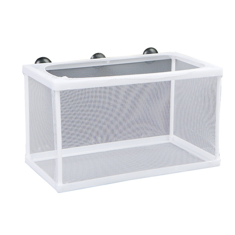 White Fish Incubator Mesh Box Baby Fish Separator Fish Tank Divider for