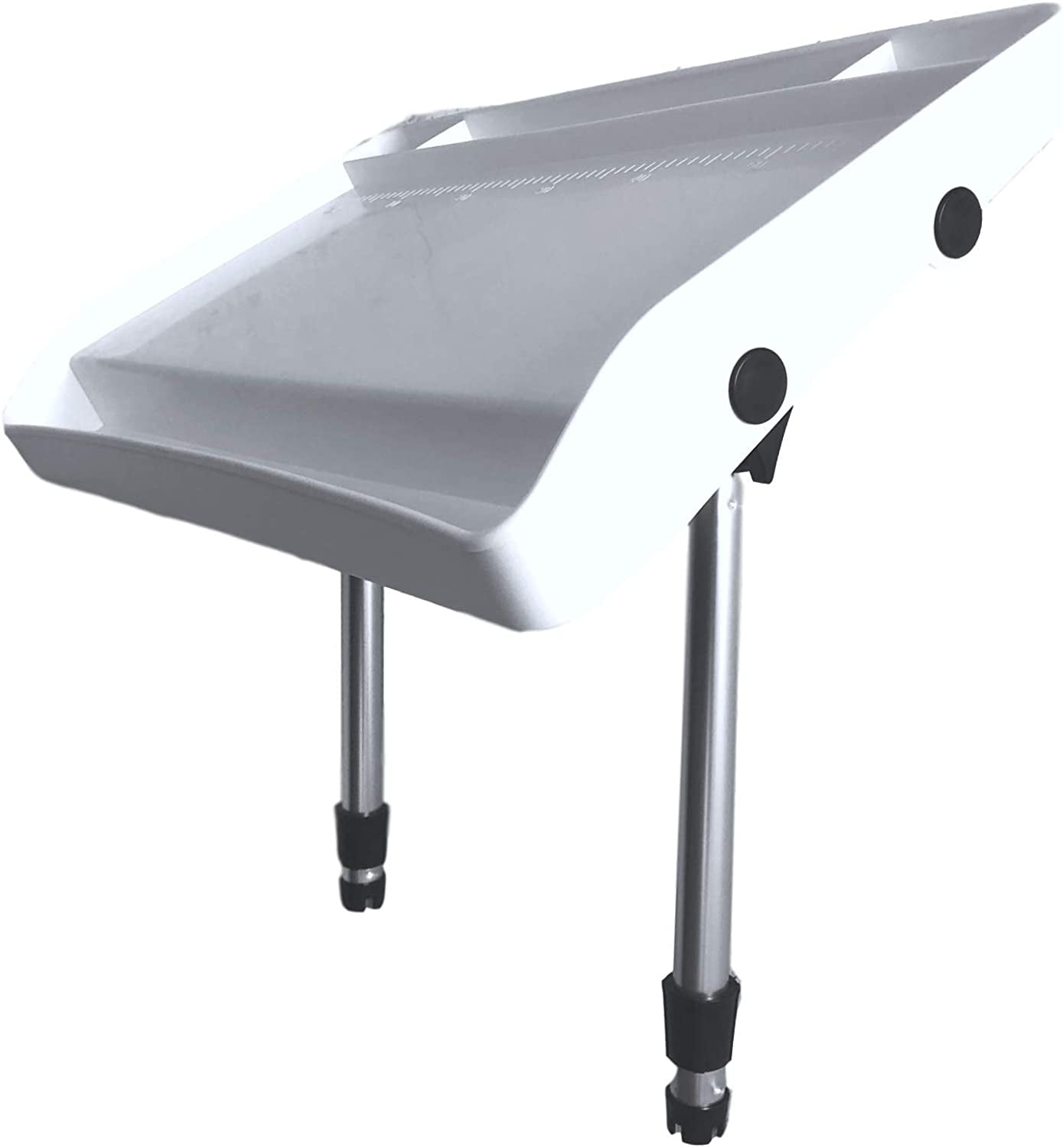 White Fishing Deluxe Large Bait Fillet Cutting Board Rod Holder Mount