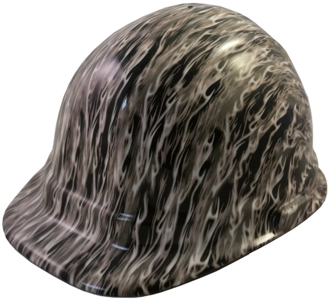 White Flame Hydro Dipped Hard Hats Cap Style