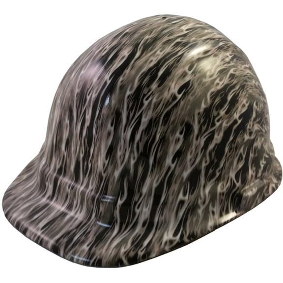 White Flame Hydro Dipped Hard Hats Cap Style