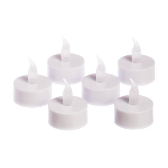 White Flameless LED Tea light, Set of 6