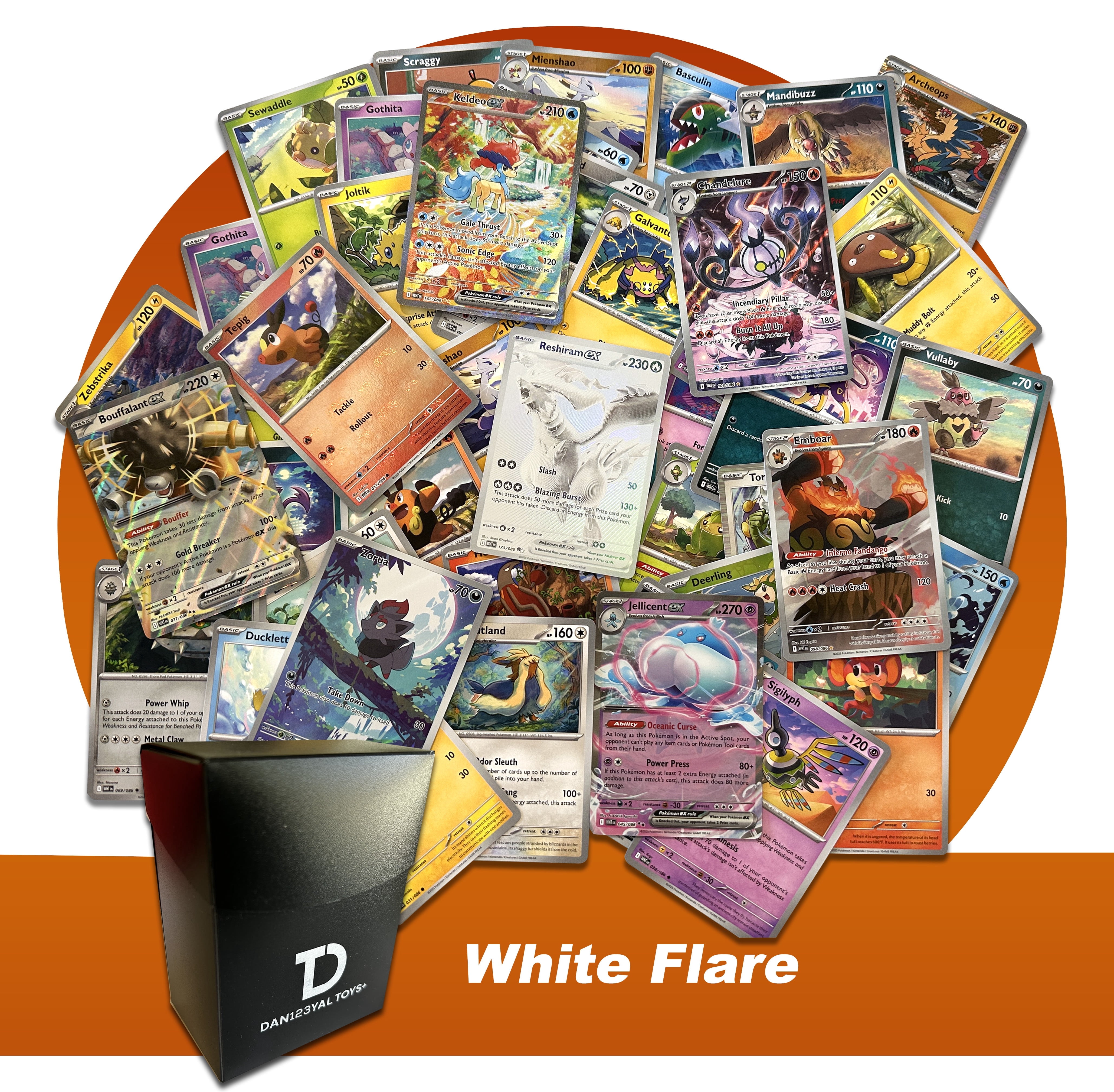 White Flare TCG Pokemon Compatible Random Assortment Bundle ...