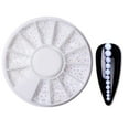 thumbnail image 1 of White Flat Back Half Round Pearl Beads Satin Luster Loose Gems DIY Craft Jewelry Decorations Wedding Dress Nail Arts Making Accessories, 1 of 1