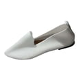 thumbnail image 1 of White Flat Shoes For Womens With Pointed Toe Breathable Upper Slip On Design For Casual Outdoor Wear In Spring And Summer Seasons Size 41, 1 of 5