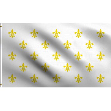 3x5 Foot Trade Winds Fleur De Lis Flag – New Orleans French Style, 100D Polyester, Printed