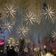 thumbnail image 1 of White Flocked Exploding Star Christmas Ornament - 3D Glitter Starburst Tree Hanging Decor, Festive Sparkle Ornament for Christmas Tree, Home & Holiday Displays, 1 of 6