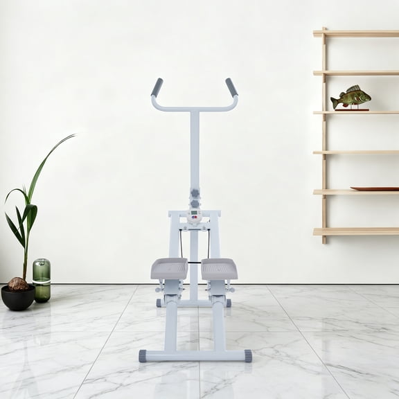 White Floor-standing 3 Gears Pedal Adjustable Angle Stair Stepper For Legs, Hips, And Core, Building Muscles, Losing Weight, And Enhancing Aerobic Exercise
