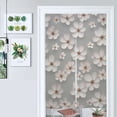 thumbnail image 1 of White Floral Pattern Print Door Curtain Nordic Living Room DoorCurtain Porch Partition Curtain Kitchen Rative Half Curtain, 1 of 4