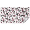 thumbnail image 1 of White Floral Skull Pattern Rectangle Tablecloth 60"x102",Waterproof Polyester Rectangle Table Cloth, Wipeable Spillproof Polyester Tablecloth for Dining, Camping, Indoor and Outdoor, 1 of 6