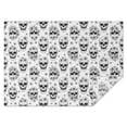 thumbnail image 1 of White Floral Skull Pattern Rectangle Tablecloth 60"x84",Waterproof Polyester Rectangle Table Cloth, Wipeable Spillproof Polyester Tablecloth for Dining, Camping, Indoor and Outdoor, 1 of 5