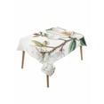 thumbnail image 1 of White Floral Table Cloth, Botanical Magnolia Flower Leaves Butterfly Waterproof Tablecloth for Rectangle Tables, Reusable Washable Fabric Table Cover for Restaurant Kitchen Dining Tables 52"x70", 1 of 6